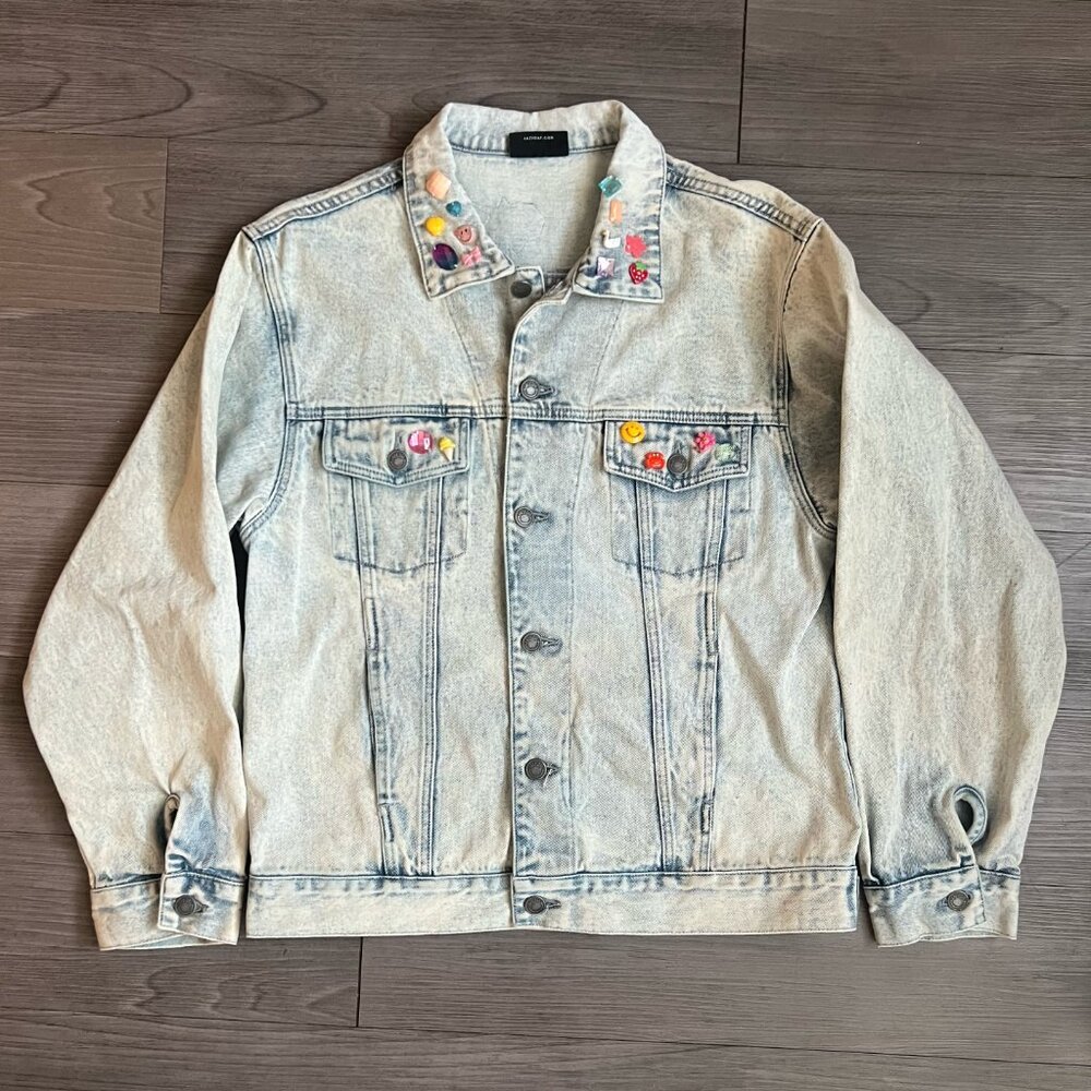 Lazy Oaf My Collection Oversized Denim Jacket Emb… - image 2